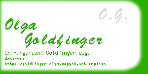 olga goldfinger business card